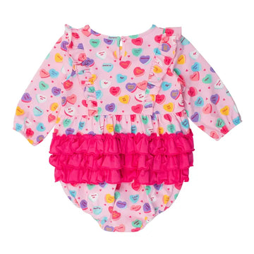 Be my Valentine Bubble Romper - 0