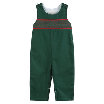 Green Christmas Smocked Longall