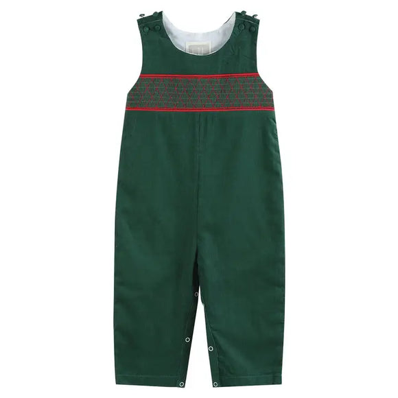 Green Christmas Smocked Longall