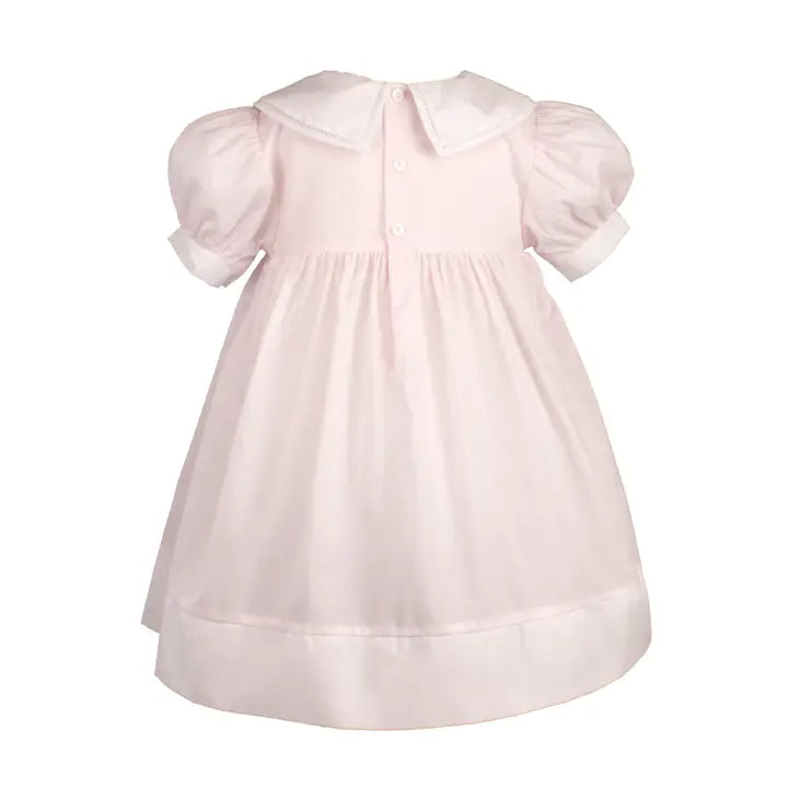 Split Collar Smocked Dress