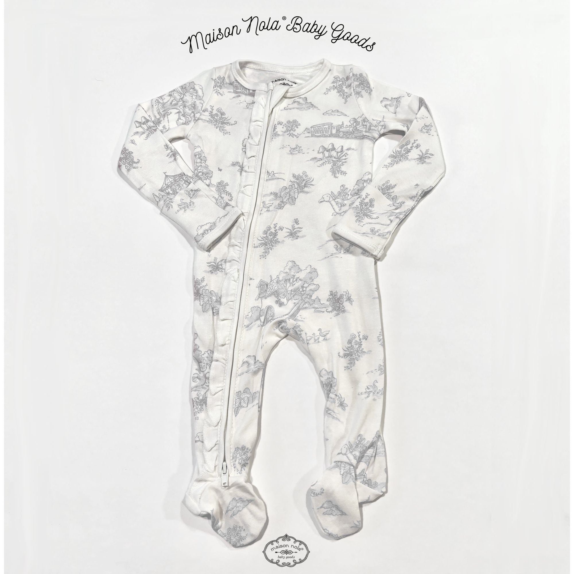 Buy grey Storyland Toile Footie