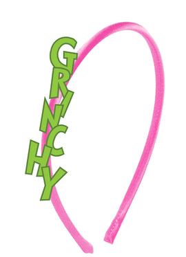 Grinchy Christmas Rhinestone Headband