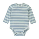 Striped Crew Neck Pocket Bodysuit-1