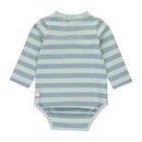 Striped Crew Neck Pocket Bodysuit-2