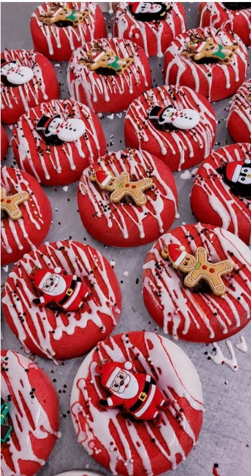 Holly Jolly Donut Bath Bombs with Keychain Essentially NOLA