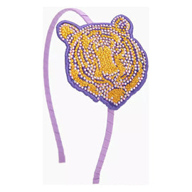 Rhinestone Tiger Face Headband