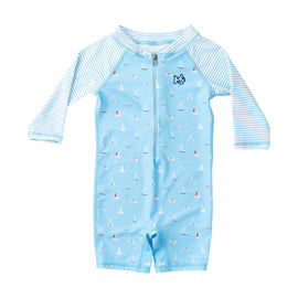 Baltic Sea Boats In The Bay Rashguard Swimsuit