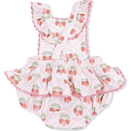 Sweet Strawberries - Ric Rac Ruffle Sunsuit