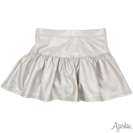 Gathered Skort in Silver Shimmer