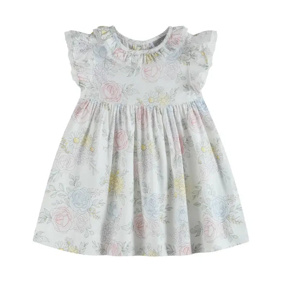 Bouquet Floral Ruffle Dress