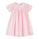 Light Pink Daisy Smocked Bishop Dress-1