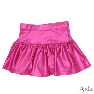 Gathered Skort in Hot Pink Shimmer