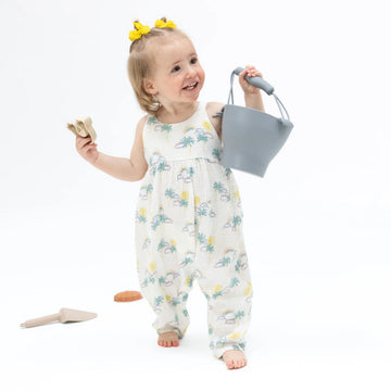 Palm Trees And Rainbows - Tie Back Romper - 0