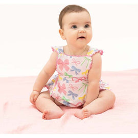Sweet Bows - Ric Rac Ruffle Sunsuit - 0