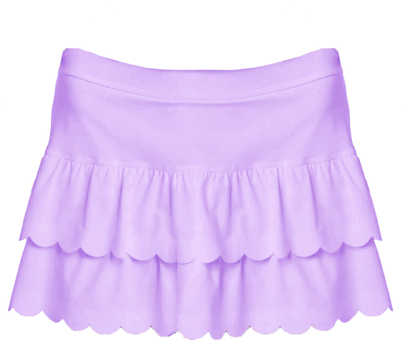 Scalloped Skort in Solid Lavender