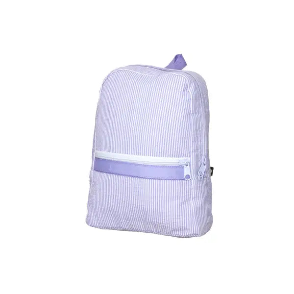 Lilac Seersucker Small Backpack