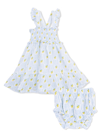 Smocked Ruffle Sundress & Bloomer, Lovely Lemons