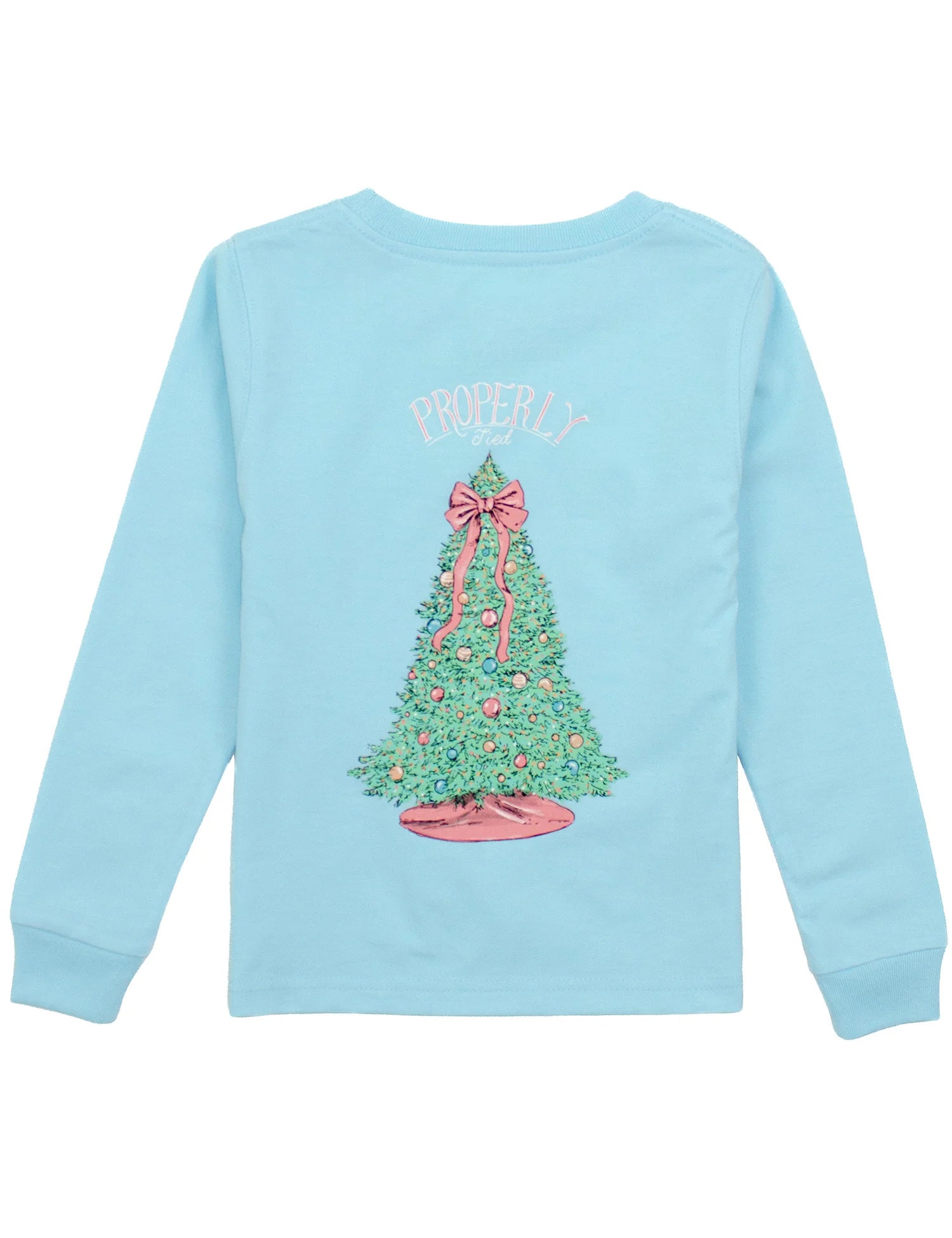 Girl's Merry and Bright Powder Blue Tee