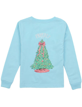 Merry and Bright Powder Blue Tee