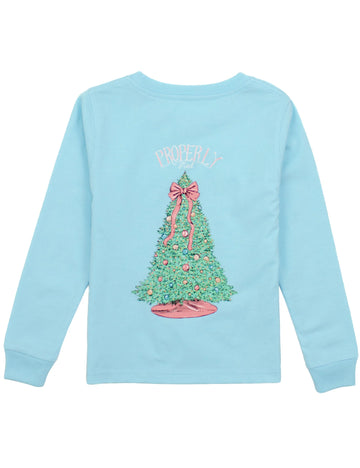 Merry and Bright Powder Blue Tee