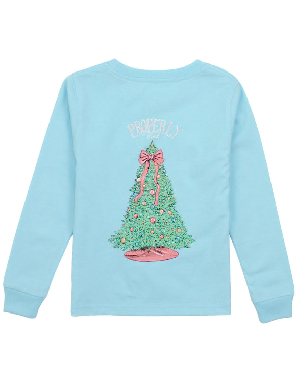 Merry and Bright Powder Blue Tee