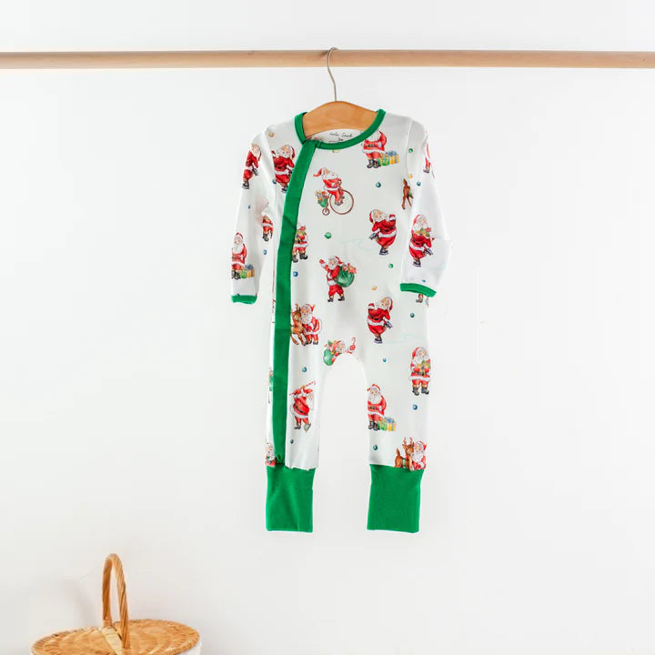 Santa Claus is Coming Zip Romper