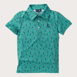 Boys S/S Pro Performance Polo - Nutcracker