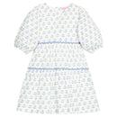 Madaket Dress - Blue Tulip Block Print-1