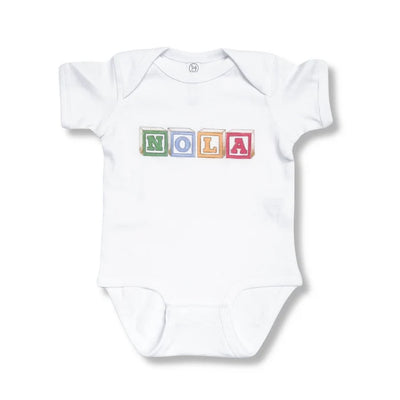 NOLA Blocks Onesie Bodysuit Home Malone