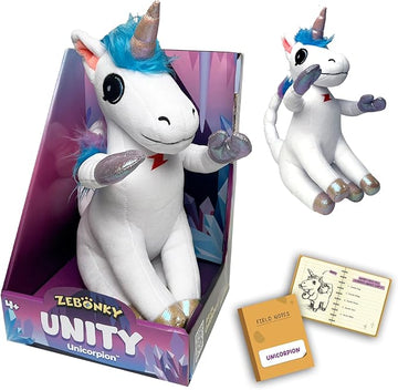 Zebonky Unity Unicorpion – 12” Soft Plush Unicorn and Scorpion Hybrid Animal for Kids