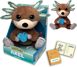Zebonky Axel Axolotter – 12” Soft & Cuddly Plush Axolotl and Otter Hybrid Animal for Kids