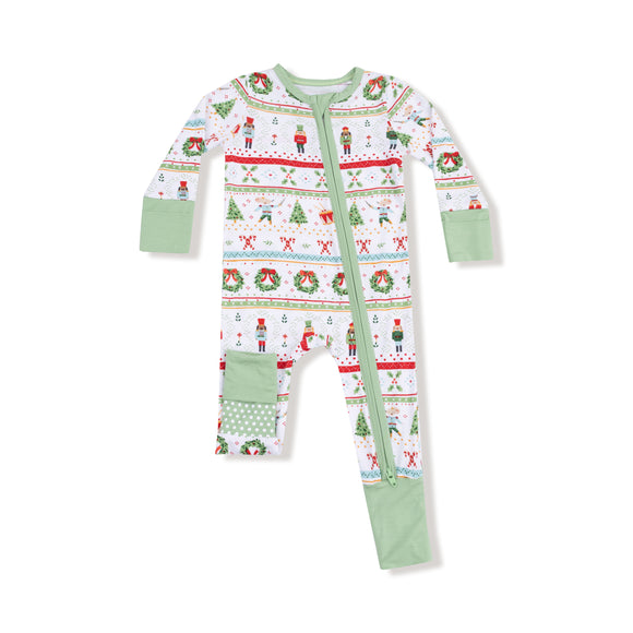 Nutcracker Fair Isle - 2 Way Zipper Romper