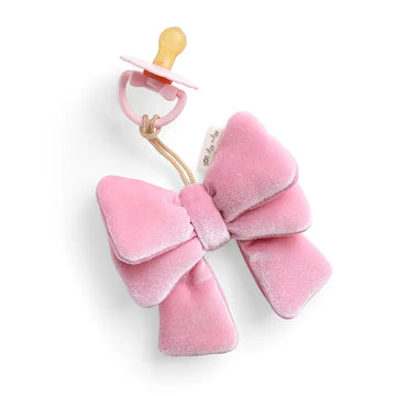 Bitzy Pal Natural Rubber Pacifier & Plush - Bow