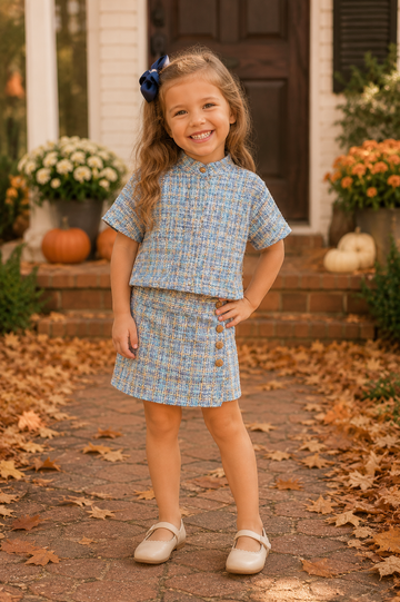 Turin Tweed Cape and Skort Set - 0