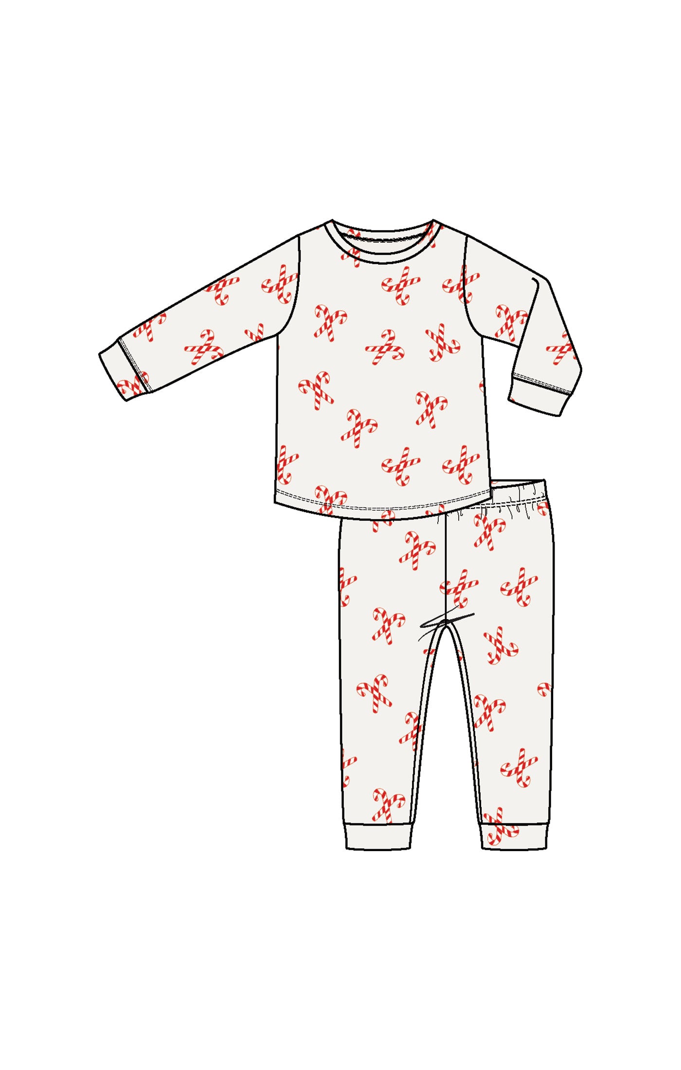 Candy Canes - L/s Loungewear Set