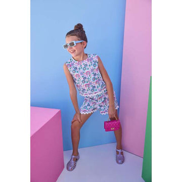 Bellavista Blooms Ric Rac Shell Top and Short Set