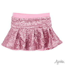 Sequin Pink Velvet Skort