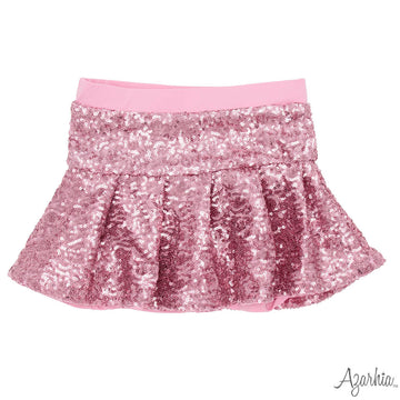 Sequin Pink Velvet Skort