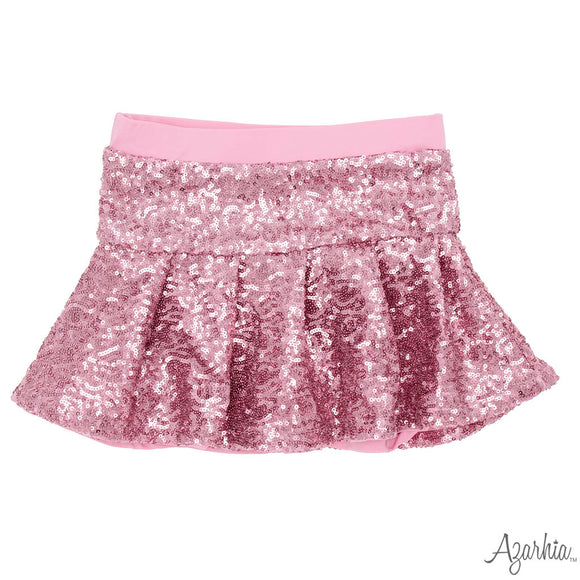 Sequin Pink Velvet Skort