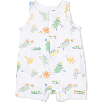Pickles Playing Pickleball - Sleeveless Shortie Romper