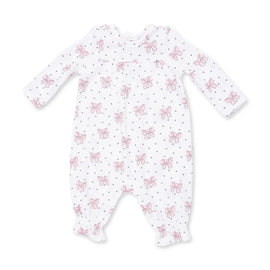 Bows And Hearts Cuffed Sleeve Romper