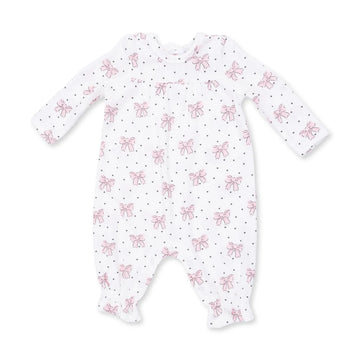 Bows And Hearts Cuffed Sleeve Romper