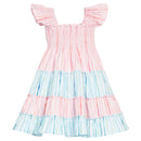 Twirl Dress - Watercolor Multi Stripe-1