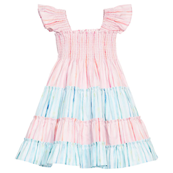 Twirl Dress - Watercolor Multi Stripe