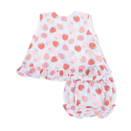 Strawberry Bliss Ruffle Back Top & Bloomer