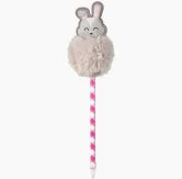 Pink Bunny Pom Pom Pen