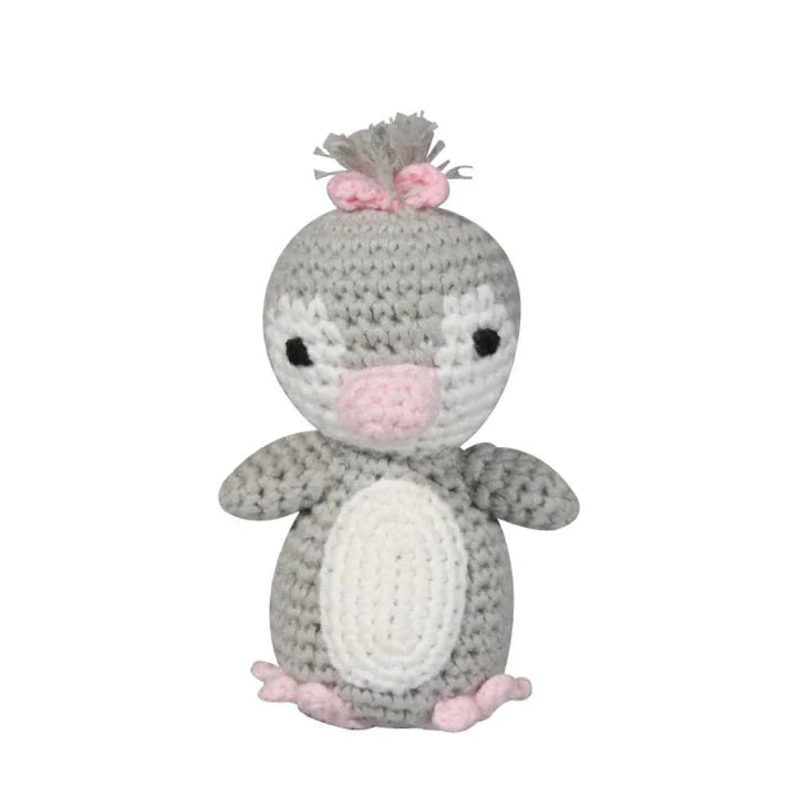 Penguin Hand Crochet Rattle