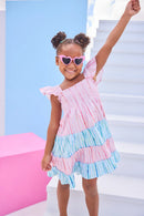 Twirl Dress - Watercolor Multi Stripe-2