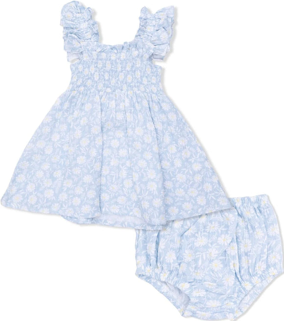 Western Daisies - Smocked Sundress with Bloomer