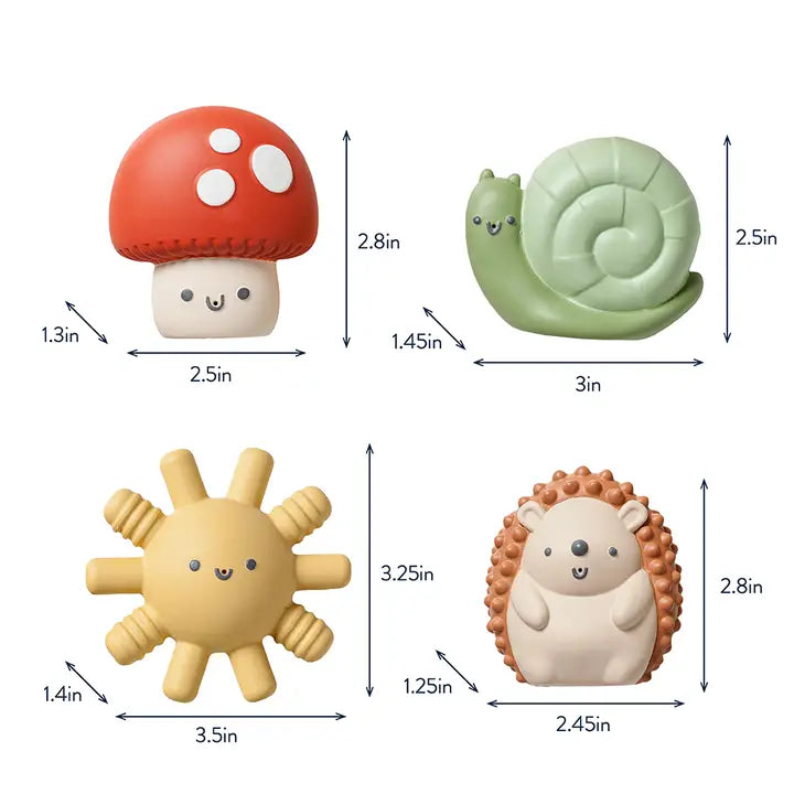 Itzy Squirt 4-pack of Soft Bath Toys - 0
